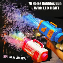 Carica l&#39;immagine nel visualizzatore di Gallery, Pistola a bolle Bubble di sapone Gun Rocket 69, con 69 fori a forma di mitragliatrice automatica con luce, giocattolo per bambini.&quot;
